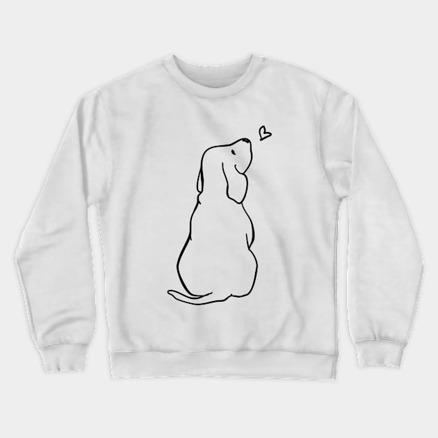 Dog Lover Pets Heart Best Friend Gift Simple Modern Crewneck Sweatshirt by Kibo2020